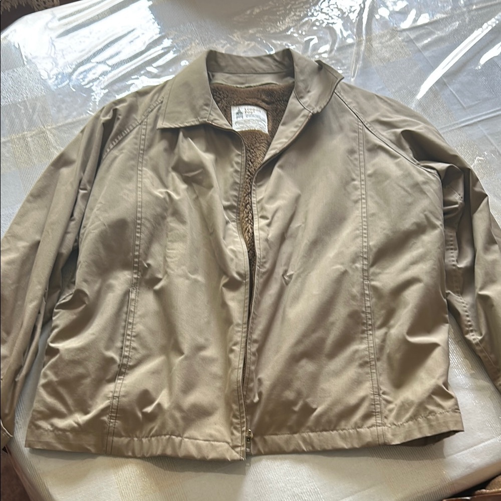 Men's Beige/Tan Zip Front Jacket